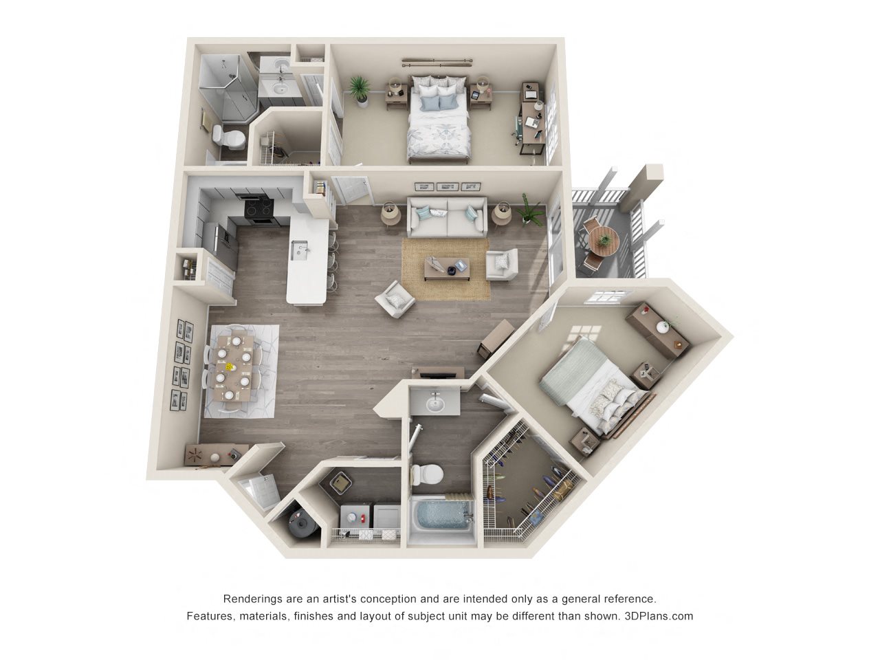 B4 2 Bedroom 2 Bath Floorplan B4 2 Bedroom 2 Bath Floorplan at Savannah at Park Central, Orlando